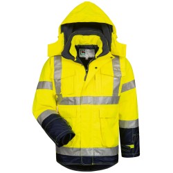 1 Stück ELYSEE Warnschutzjacke 3-in-1 aus Polyester in gelb/marine, EN ISO 20471, EN 343 zertifiziert