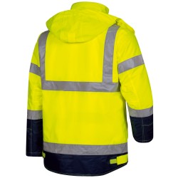 1 Stück ELYSEE Warnschutzjacke 3-in-1 aus Polyester in gelb/marine, EN ISO 20471, EN 343 zertifiziert