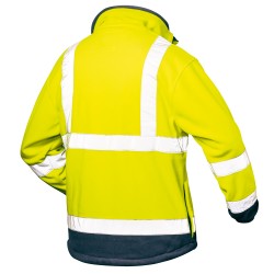 1 Stück ELYSEE Warnschutzfleecejacke aus Polarfleece in Gelb/Marine, EN ISO 20471/3 zertifiziert