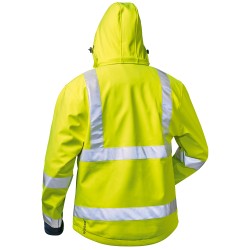 1 Stück ELYSEE Warnschutz-Softshelljacke aus weichem Material in Gelb/Marine, EN ISO 20471/3 zertifiziert