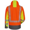 1 Stück ELYSEE Warnschutz-Softshelljacke, orange/grau, EN ISO 20471/3 zertifiziert, wind- und wasserabweisend
