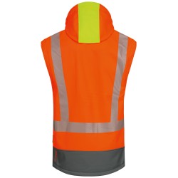 1 Stück ELYSEE Warnschutz-Softshelljacke, orange/grau, EN ISO 20471/3 zertifiziert, wind- und wasserabweisend