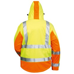 1 Stück ELYSEE Softshelljacke Warnschutz EN ISO 20471/3 Gelb/Orange