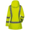 1 Stück ELYSEE Damen Warnschutz-Softshelljacke, EN ISO 20471/3, Gelb, wind- und wasserabweisend, atmungsaktiv