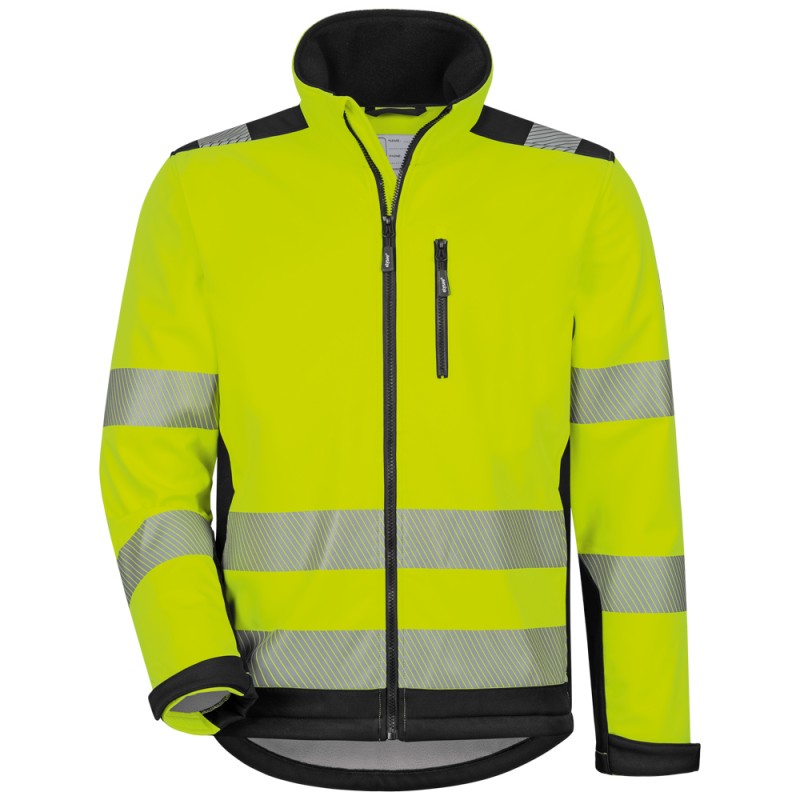 1 Stück ELYSEE Warnschutz-Softshelljacke gelb/schwarz