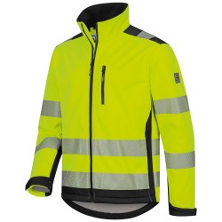 1 Stück ELYSEE Warnschutz-Softshelljacke gelb/schwarz