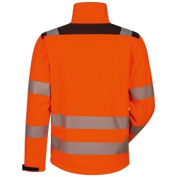 1 Stück ELYSEE Warnschutz-Softshelljacke, orange/schwarz, winddicht, atmungsaktiv, optimaler Schutz bei schlechten