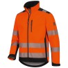 1 Stück ELYSEE Warnschutz-Softshelljacke, orange/schwarz, winddicht, atmungsaktiv, optimaler Schutz bei schlechten