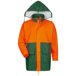 1 Stück Pappel PU-Jacke NORWAY in Grün/WS Orange, wasser- und winddicht nach EN 343