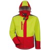 1 Stück ELYSEE Softshell-Jacke für Waldarbeiter, wetterfest, gelb/rot/schwarz