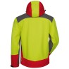 1 Stück ELYSEE Softshell-Jacke für Waldarbeiter, wetterfest, gelb/rot/schwarz
