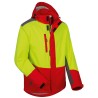 1 Stück ELYSEE Softshell-Jacke für Waldarbeiter, wetterfest, gelb/rot/schwarz