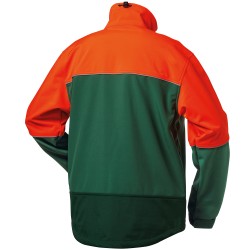 1 Stück Elysee Softshell-Jacke Waldarbeiter, grün-orange, robust und atmungsaktiv für Outdoor-Aktivitäten