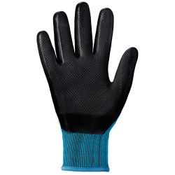 60 Paar Stronghand Winterhandschuhe, Polyester/Polyacryl, blau mit schwarzer Latexbeschichtung, waffelmuster