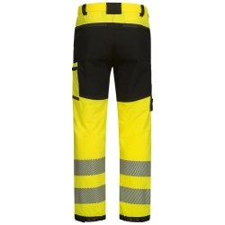 1 Stück ELYSEE Warnschutz Stretch-Bundhose aus Gewebe, gelb/schwarz, EN ISO 20471/2, EN 13758-2