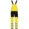 1 Stück ELYSEE Warnschutz Stretch-Latzhose aus hochwertigem Material, gelb/schwarz, EN ISO 20471/2, EN 13758-2
