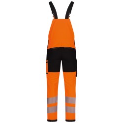 1 Stück ELYSEE Warnschutz Stretch-Latzhose, orange/schwarz, EN ISO 20471/2, EN 13758-2