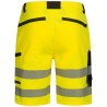 1 Stück ELYSEE Warnschutz Stretch-Shorts aus Polyester, gelb/schwarz, EN ISO 20471/1, EN 13758-2