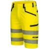 1 Stück ELYSEE Warnschutz Stretch-Shorts aus Polyester, gelb/schwarz, EN ISO 20471/1, EN 13758-2