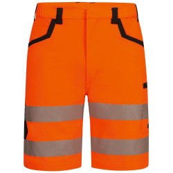 1 Stück ELYSEE Warnschutz Stretch-Shorts, orange/schwarz, EN ISO 20471/1, EN 13758-2