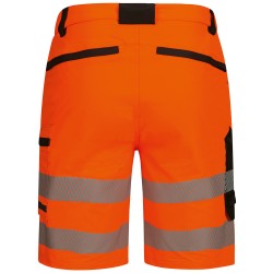 1 Stück ELYSEE Warnschutz Stretch-Shorts, orange/schwarz, EN ISO 20471/1, EN 13758-2