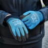 60 Paar Stronghand Winterhandschuhe, Polyester/Polyacryl, blau mit schwarzer Latexbeschichtung, waffelmuster