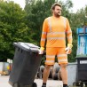 1 Stück ELYSEE Warnschutz Stretch-Shorts, orange/schwarz, EN ISO 20471/1, EN 13758-2