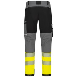 1 Stück ELYSEE Warnschutz Stretch-Bundhose EN ISO 20471 grau/schwarz/gelb