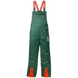 1 Stück Erle Schnittschutzlatzhose EN ISO 11393, Form A, grün, Grösse 49-130