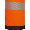 1 Paar ELYSEE Warnschutz Stretch-Bundhose aus grauem, schwarzem und orangefarbenem Material EN ISO 20471
