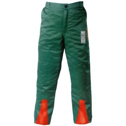 1 Stück Kiefer Schnittschutz-Bundhose EN ISO 11393 Form A aus strapazierfähigem Material in Grün, Grösse 49-140