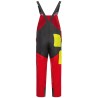 1 Stück ELYSEE Schnitzschutzlatzhose EN ISO 11393-2, rot/schwarz/gelb, Grösse Form A, für optimalen Schutz