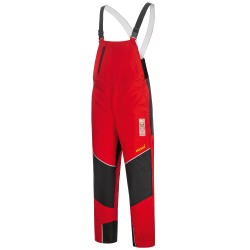 1 Stück ELYSEE Schnitzschutzlatzhose EN ISO 11393-2, rot/schwarz/gelb, Grösse Form A, für optimalen Schutz
