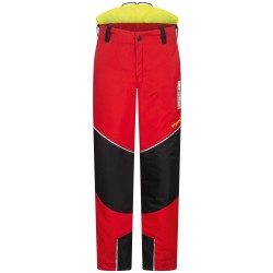 1 Stück ELYSEE Schnitthosen aus Douglasie, EN ISO 11393-2, rot-schwarz-gelb, Grösse 51-940