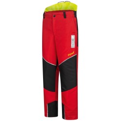 1 Stück ELYSEE Schnitthosen aus Douglasie, EN ISO 11393-2, rot-schwarz-gelb, Grösse 51-940