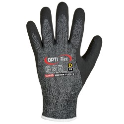 60 Paar Winter Flex 5 Opti Flex Winterhandschuhe mit Level C Schnittschutz und Level 2 Hitzeschutz, grau