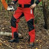 1 Stück ELYSEE Schnitthosen aus Douglasie, EN ISO 11393-2, rot-schwarz-gelb, Grösse 51-940