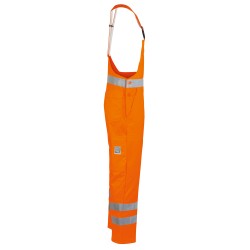 1 Stück Forest Jack Warn- & Schnittschutz-Latzhose aus robustem Material in auffälligem Orange