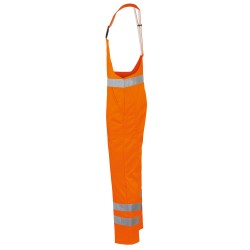 1 Stück Forest Jack Warn- & Schnittschutz-Latzhose aus robustem Material in auffälligem Orange