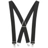 1 Paar ELYSEE Hosenträger mit 38 mm breitem Power Gripper Clip, robust und rutschfest in klassischem Schwarz