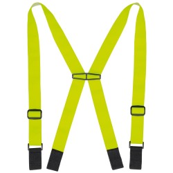 10 Stück ELYSEE® fluoreszierende Hosenträger aus Kutenholz, 40 mm in leuchtendem Gelb