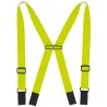 10 Stück ELYSEE® fluoreszierende Hosenträger aus Kutenholz, 40 mm in leuchtendem Gelb