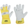 60 Paar MAMMUT STRONGHAND® Handschuhe aus Rind-Spaltleder in Natur/Gelb, Schutzklasse CAT 2