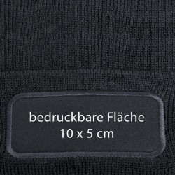 120 Stück ELYSEE bedruckbare Thinsulate Mütze schwarz