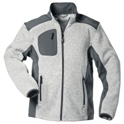 1 Stück ELYSEE Strickfleece-Jacke aus hellgrau melange in Grau