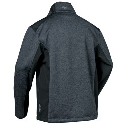 1 Stück ELYSEE Strickfleece-Jacke aus Polyester in dunkelgrau melange und schwarz