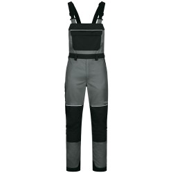 1 Stück ELYSEE Multinorm Latzhose aus strapazierfähigem Material in Grau/Schwarz für optimalen Schutz und Komfort