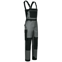 1 Stück ELYSEE Multinorm Latzhose aus strapazierfähigem Material in Grau/Schwarz für optimalen Schutz und Komfort