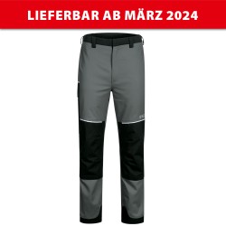 1 Stück Porsi Multinorm Bundhose aus strapazierfähigem Material in Grau/Schwarz für optimalen Tragekomfort