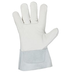 60 Paar STRONGHAND® Arbeitshandschuhe aus Rind-Spaltleder und Vollleder in Natur, Sicherheitsstufe CAT 2